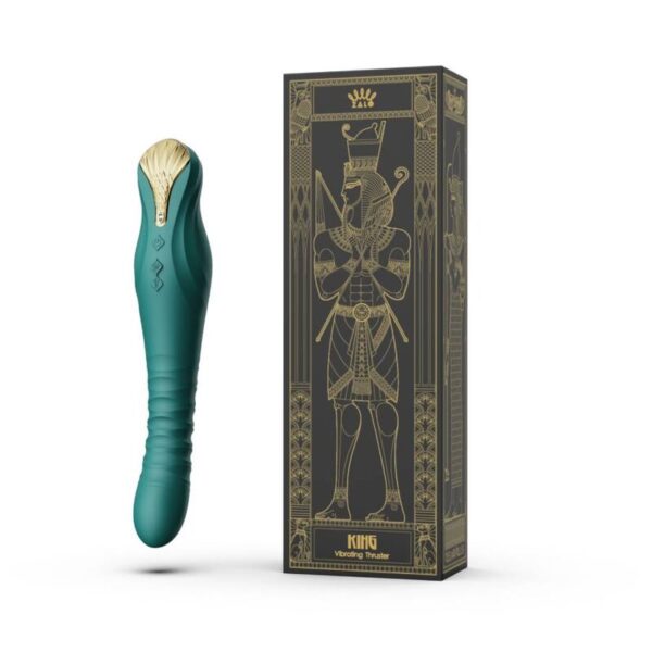 Zalo King — Thrusting Vibrator, App-Controlled, Green — App-Controlled Sex Toys — view 8