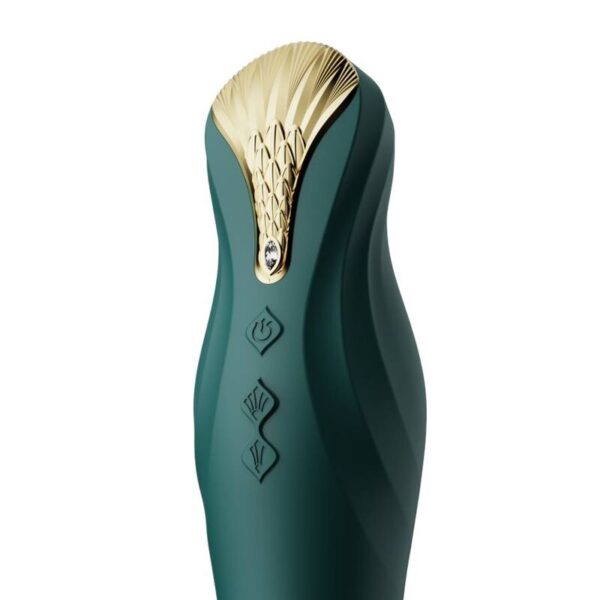 Zalo King — Thrusting Vibrator, App-Controlled, Green — App-Controlled Sex Toys — view 10