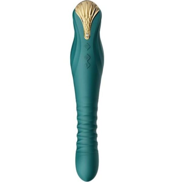 Zalo King — Thrusting Vibrator, App-Controlled, Green — App-Controlled Sex Toys