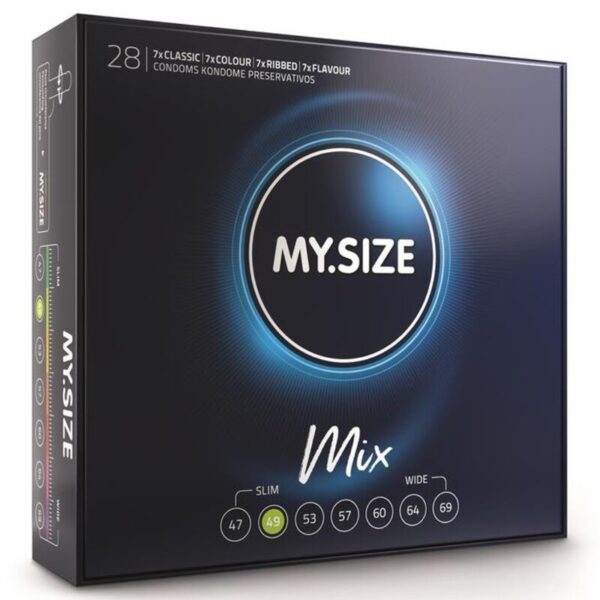 My Size Mix 49 — Assorted Condoms, 28 Pack — Classic Condoms