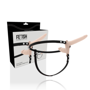 Fetish Submissive — Double Strap-On, Silicone, Flesh — Double Penetration Strap-Ons — view 2