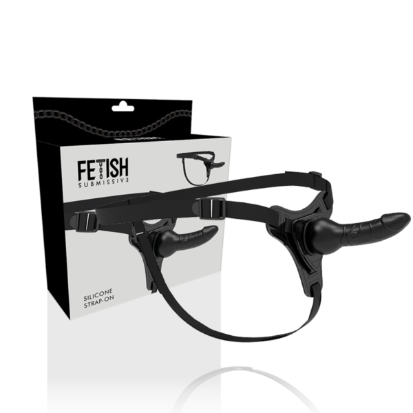 Fetish Submissive Realistic — Strap-On, Silicone, 16 cm, Black — Non-Vibrating Harnesses — view 3