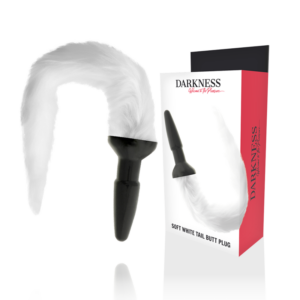 Darkness — Tail Butt Plug, Silicone, 12 cm, White — Anal