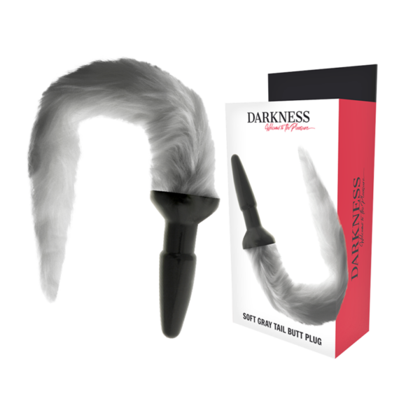 Darkness — Tail Butt Plug, Silicone, 12 cm, Grey — Anal