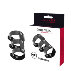 Darkness Double — Cock Ring, Synthetic Leather — Classic Cock Rings