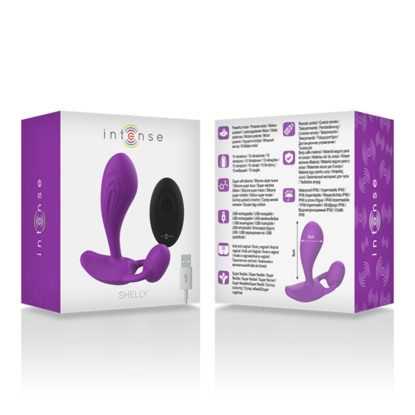 Intense Shelly — Vibrating Butt Plug, Remote Control, Purple — Anal — view 2