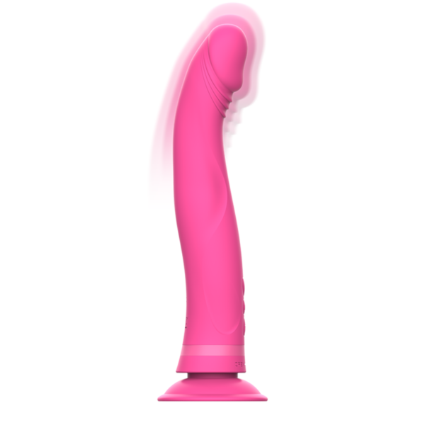 Intense Michelangelo — Vibrating Dildo, Dual Density, Pink — Realistic Dildos — view 6