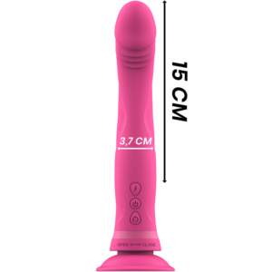 Intense Michelangelo — Vibrating Dildo, Dual Density, Pink — Realistic Dildos — view 3