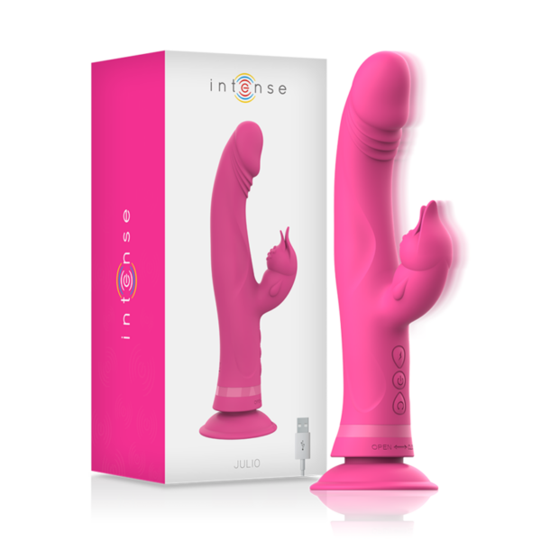 Intense Julio — Rabbit Vibrator, Suction Cup, Pink — Rabbit Vibrators