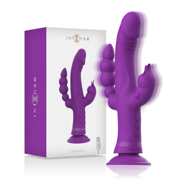 Intense Casanova — Rabbit Vibrator, Suction Cup, Purple — Rabbit Vibrators