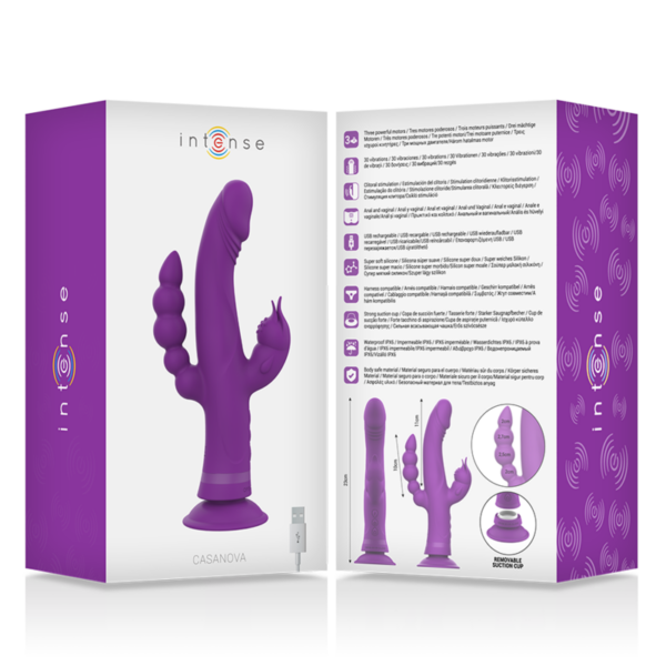 Intense Casanova — Rabbit Vibrator, Suction Cup, Purple — Rabbit Vibrators — view 2