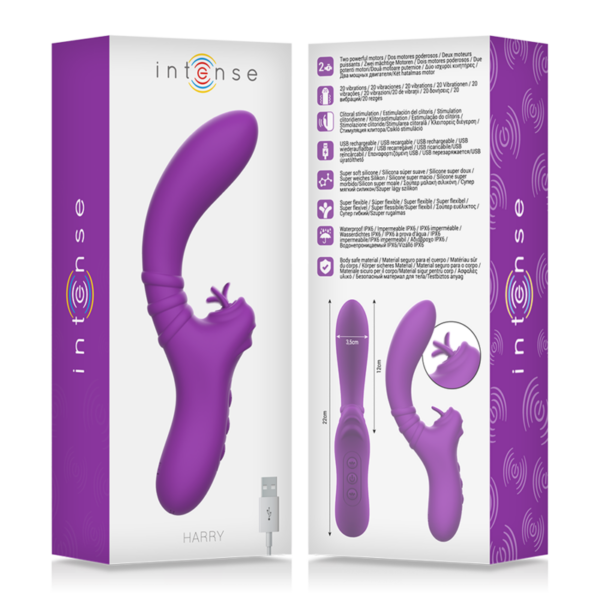Intense Harry — Rabbit Vibrator, Purple — Rabbit Vibrators — view 5