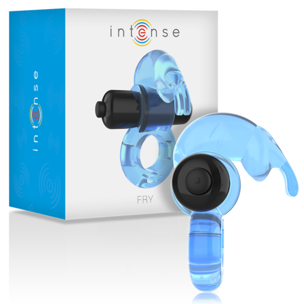 Intense Fry — Vibrating Cock Ring, Waterproof, Blue — Cock Rings