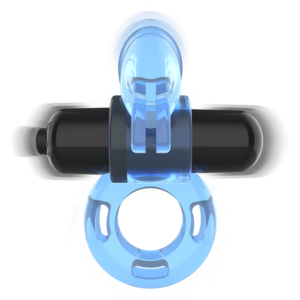 Intense Fry — Vibrating Cock Ring, Waterproof, Blue — Cock Rings — view 3