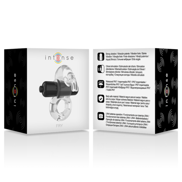 Intense Fry — Vibrating Cock Ring, Waterproof, Transparent — Cock Rings — view 5