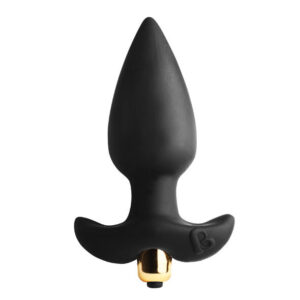 Rocks-Off Butt Throb — Vibrating Butt Plug, Silicone, Black — Anal
