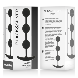 Black & Silver Harry — Anal Beads, Silicone — view 4