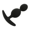 Black & Silver Orson — Silicone Butt Plug, 9.5 cm — Anal
