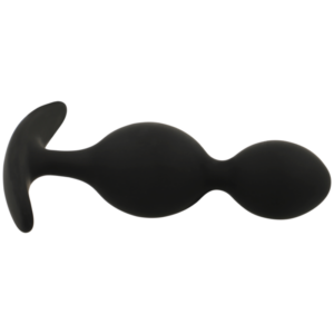 Black & Silver Orson — Silicone Butt Plug, 9.5 cm — Anal — view 4