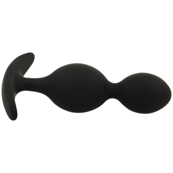 Black & Silver Orson — Silicone Butt Plug, 9.5 cm — Anal — view 4