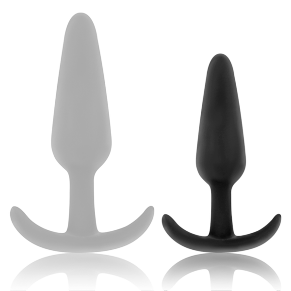Black & Silver Hansel — Silicone Butt Plug, 8.2 cm — Anal — view 3