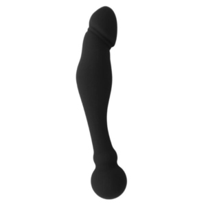 Black & Silver Karl — Dual Density Dildo, 18 cm — Anal — view 4