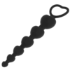 Black & Silver Mila — Anal Beads, Silicone