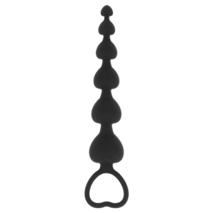 Black & Silver Mila — Anal Beads, Silicone — view 4