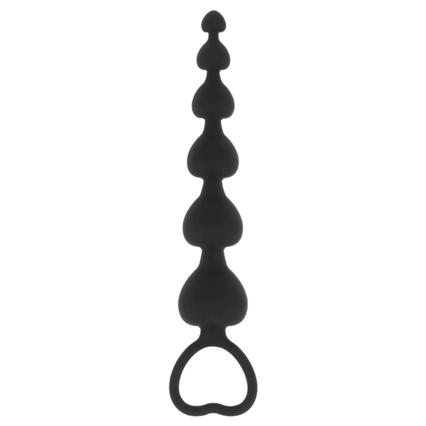 Black & Silver Mila — Anal Beads, Silicone — view 4
