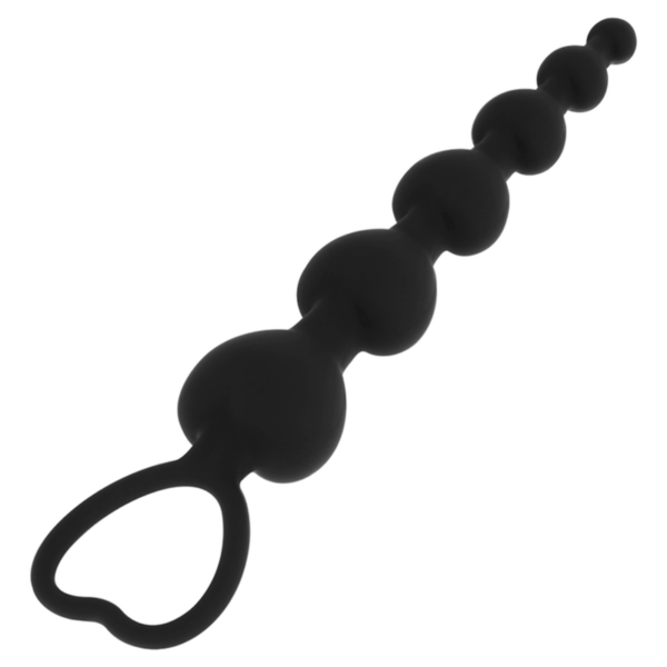 Black & Silver Mila — Anal Beads, Silicone — view 5