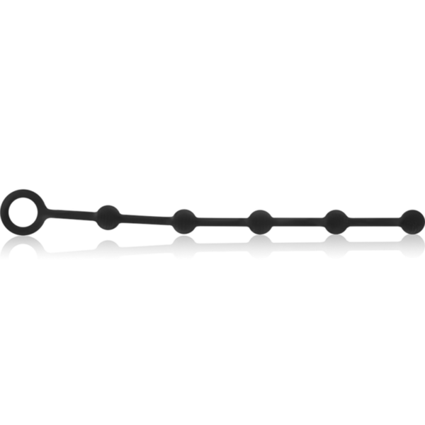 Black & Silver Korg — Anal Beads, Silicone — view 3