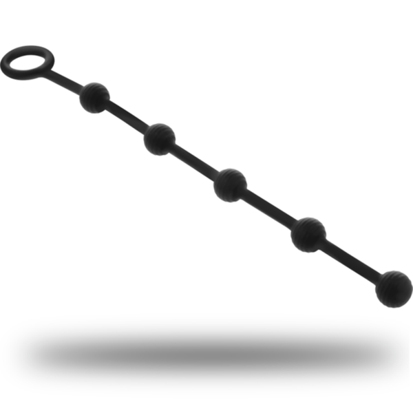 Black & Silver Korg — Anal Beads, Silicone