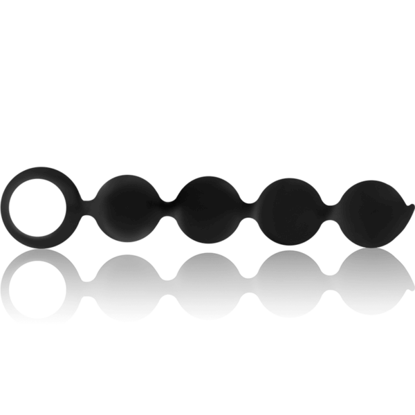 Black & Silver Lennon — Anal Beads, Silicone — view 3