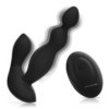 Black & Silver Cora — Vibrating Butt Plug, Remote Control — Anal
