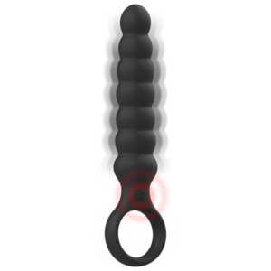 Black & Silver Bob — Vibrating Butt Plug, Rechargeable — Anal
