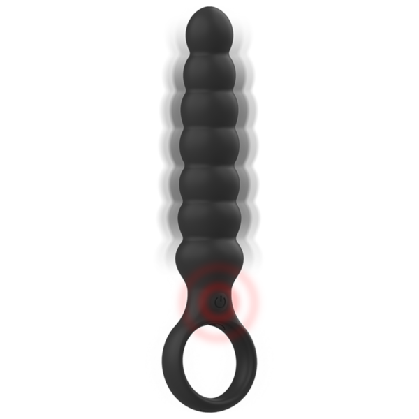 Black & Silver Bob — Vibrating Butt Plug, Rechargeable — Anal