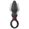 Black & Silver Ozzy — Vibrating Butt Plug, Rechargeable — Anal