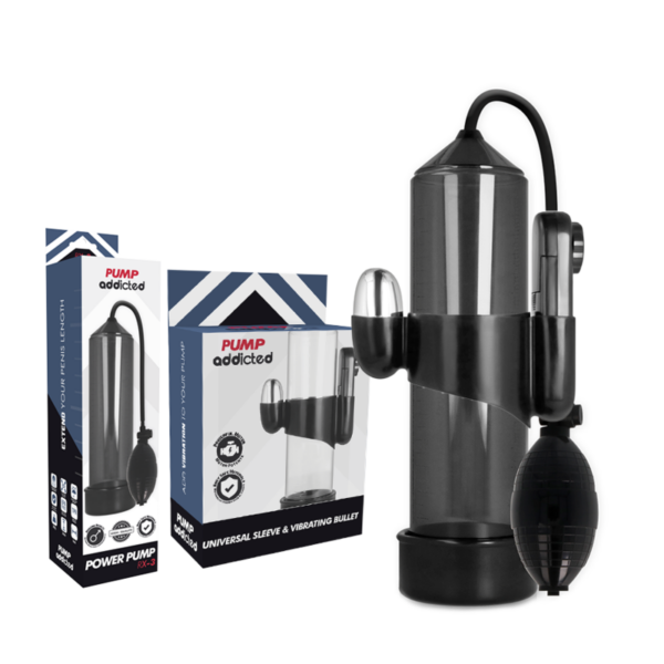 Pump Addicted Rx3 — Vibrating Penis Pump, Black — Penis Pumps — view 2
