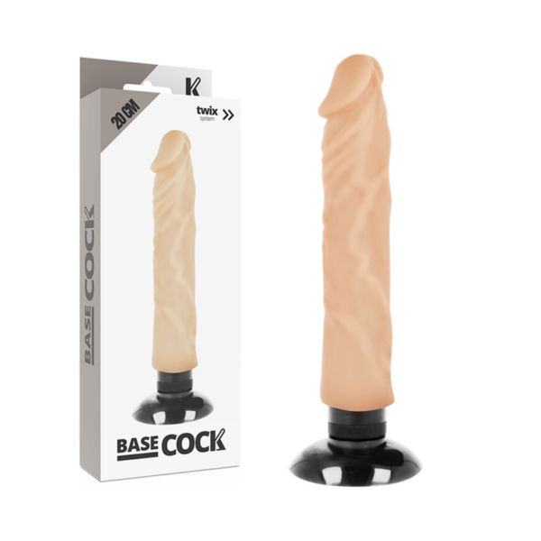 Basecock 2-1 — Realistic Vibrator, Suction Cup, 20 cm — Realistic Vibrators
