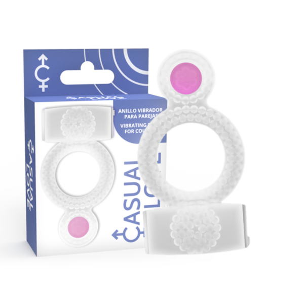 Casual Love Double Pleasure — Vibrating Cock Ring, Transparent — Cock Rings — view 4