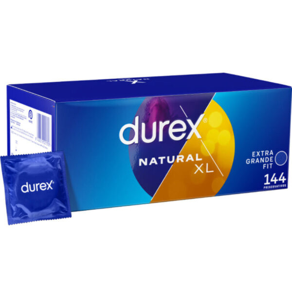 Durex Natural XL — XL Condoms, 144 Pack — Bulk Condom Packs