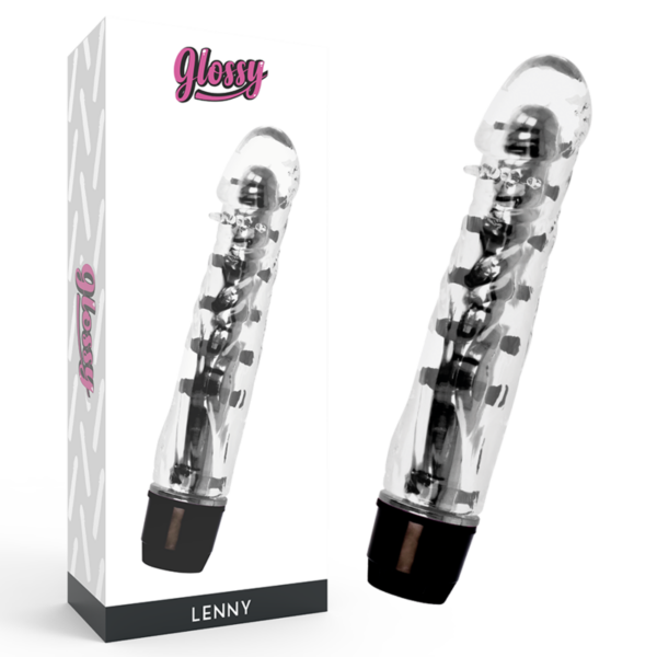 Glossy Lenny — Vibrator, Waterproof, Black — Classic Vibrators
