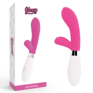 Glossy Jackson — Rabbit Vibrator, Silicone, Pink — Rabbit Vibrators