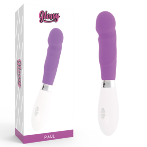 Glossy Paul — Realistic Vibrator, Waterproof, Purple — Realistic Vibrators
