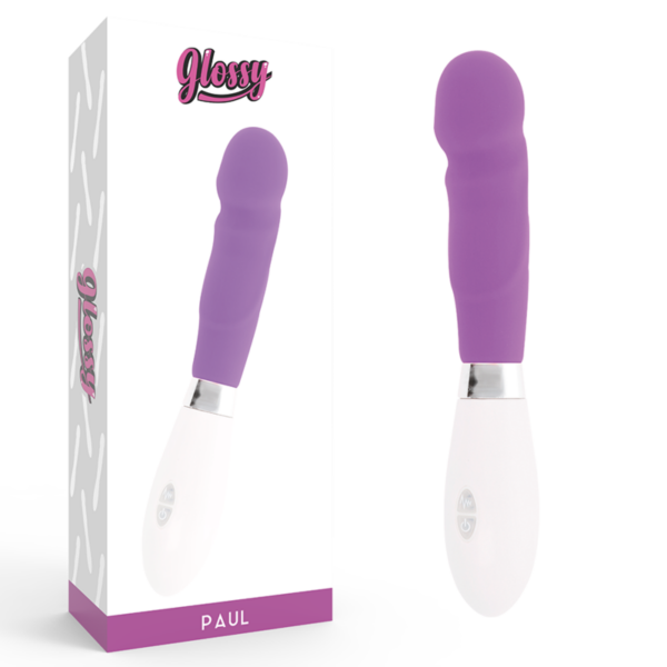 Glossy Paul — Realistic Vibrator, Waterproof, Purple — Realistic Vibrators