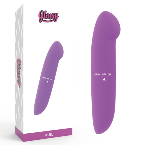 Glossy Phil — Mini Vibrator, Purple — Mini Vibrators