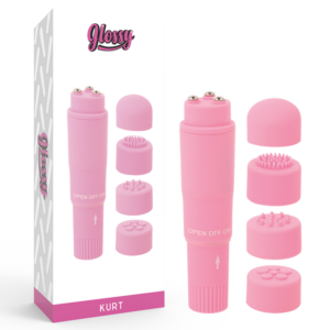 Glossy Kurt Pocket — Mini Vibrator, Waterproof, Pink — Clitoral Stimulators
