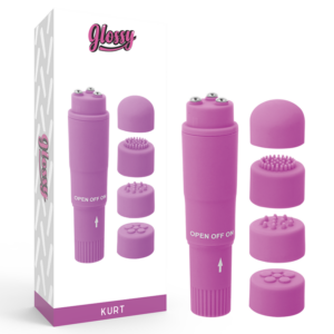 Glossy Kurt Pocket — Mini Vibrator, Waterproof, Purple — Clitoral Stimulators