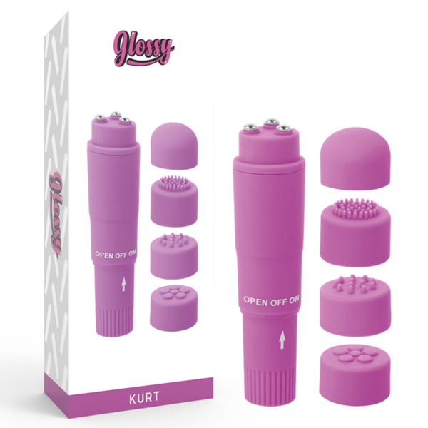 Glossy Kurt Pocket — Mini Vibrator, Waterproof, Purple — Clitoral Stimulators