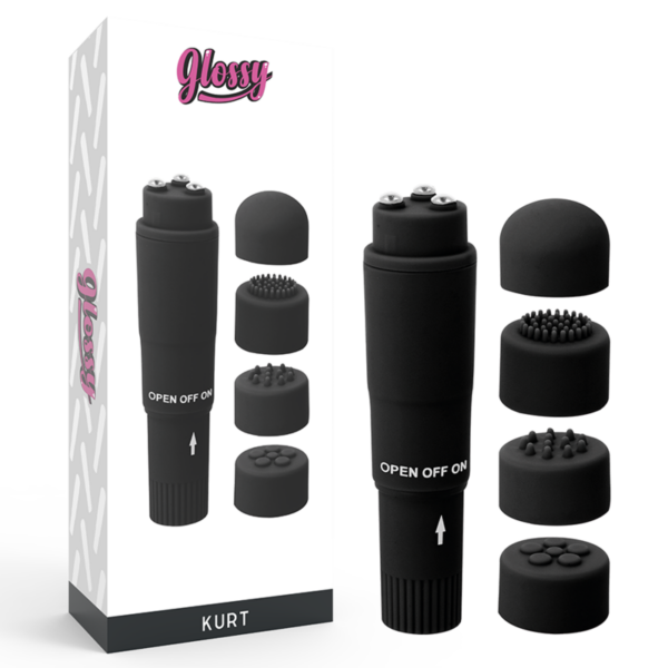 Glossy Kurt Pocket — Mini Vibrator, Waterproof, Black — Clitoral Stimulators